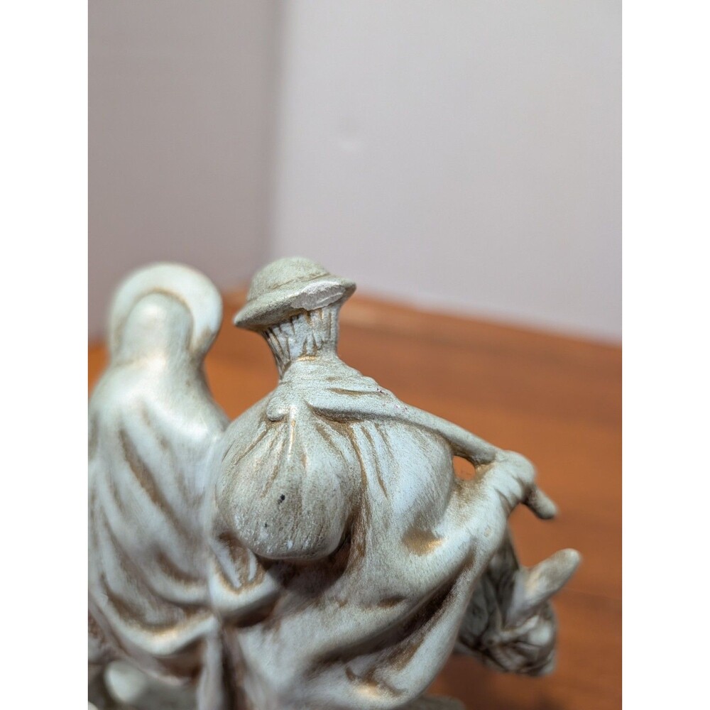 Flight To Egypt Jesus Joseph &Mary Donkey Flee Ceramic Vintage. Lena Strohmie - Picture 3 of 7